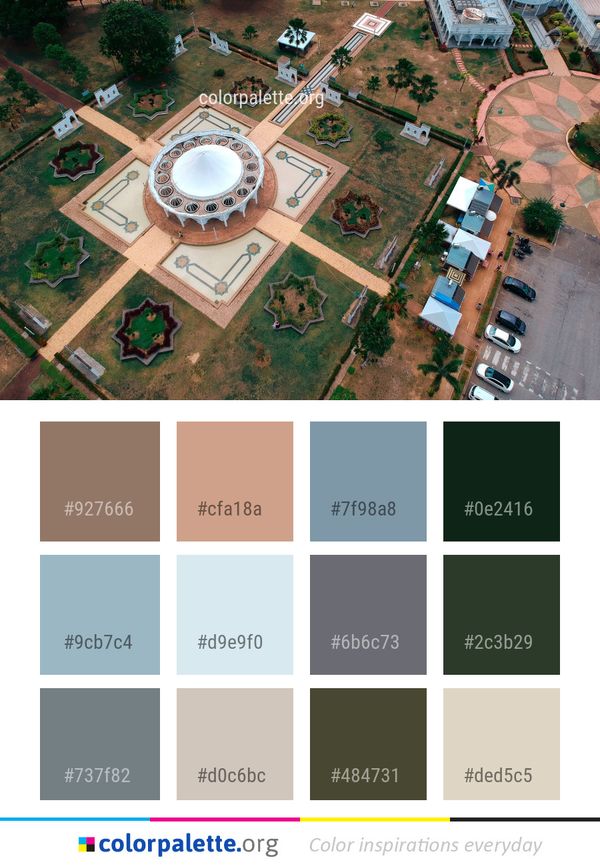 Aerial Photography Residential Area Suburb Color Palette