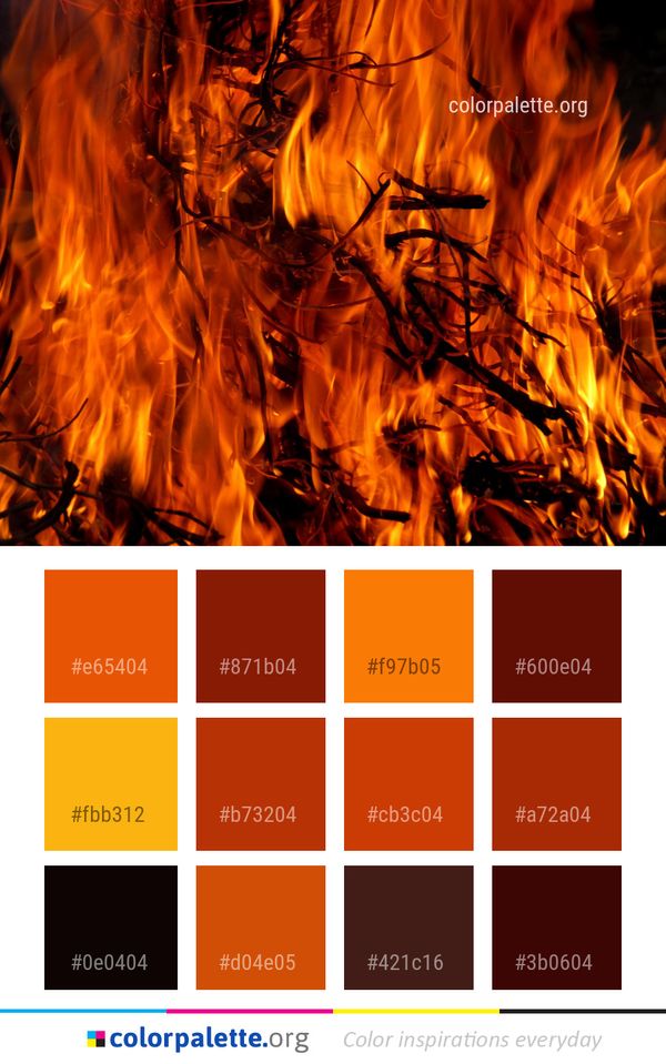 Fire Flame Heat Color Palette