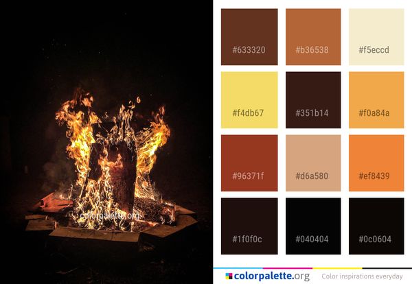 Heat Fire Flame Color Palette