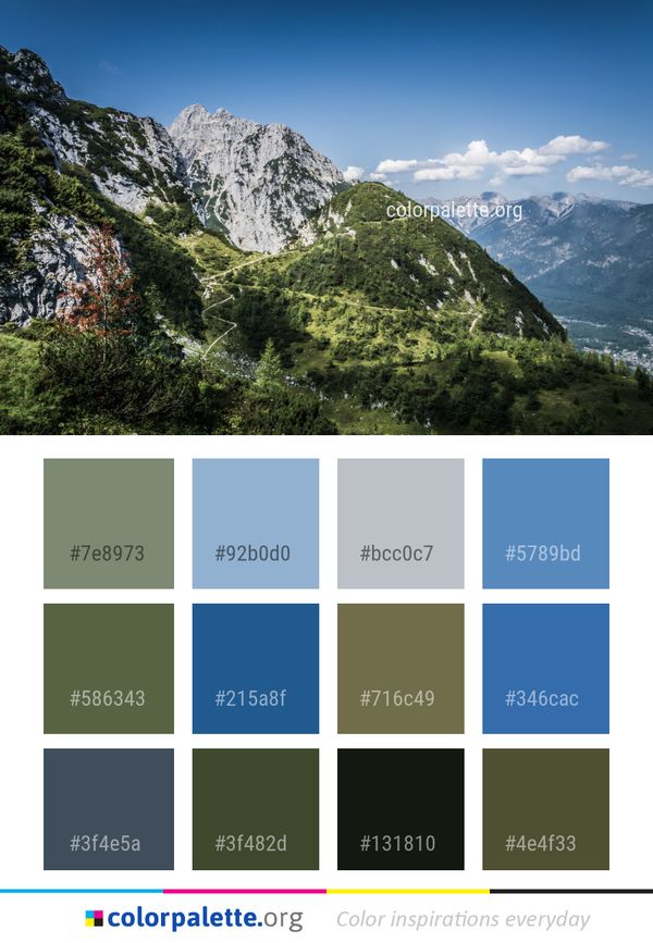 Mountainous Landforms Mountain Nature Color Palette