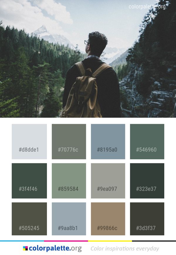 Nature Mountainous Landforms Tree Color Palette