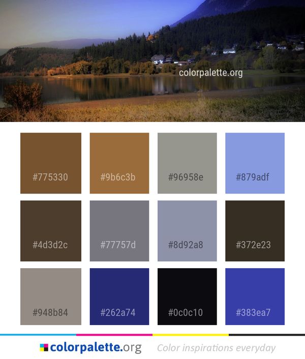 Nature Reflection Lake Color Palette