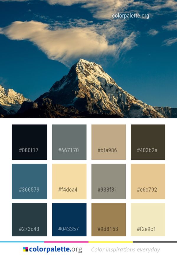 Sky Mountainous Landforms Cloud Color Palette