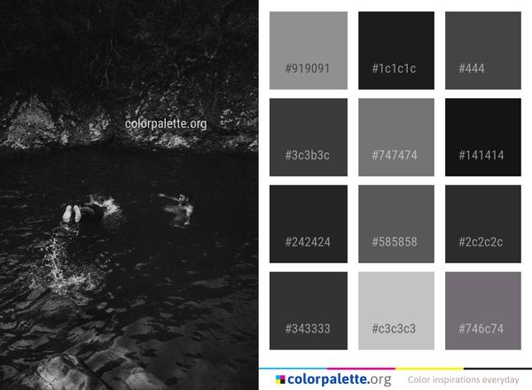 Water Black And White Color Palette