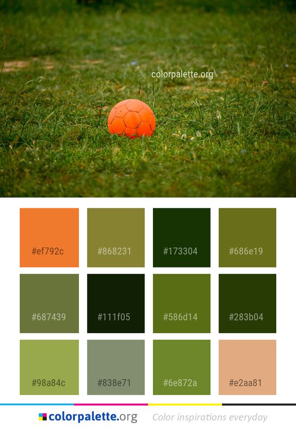 Grass Football Green Color Palette