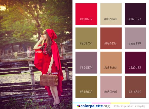 Red Clothing Pink Color Palette