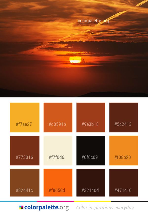 Sky Afterglow Sunset Color Palette