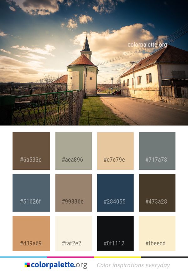 Sky Cloud Landmark Color Palette