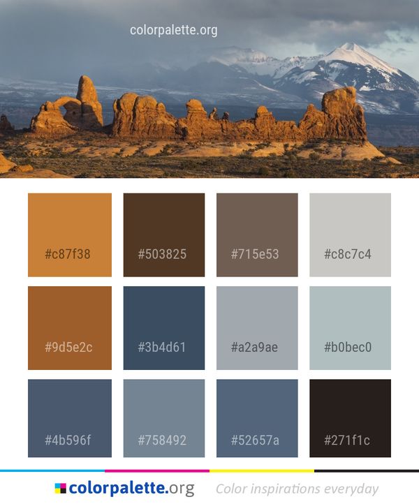 Badlands Mountainous Landforms Wilderness Color Palette