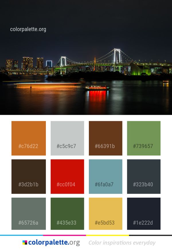 Cityscape Bridge Reflection Color Palette