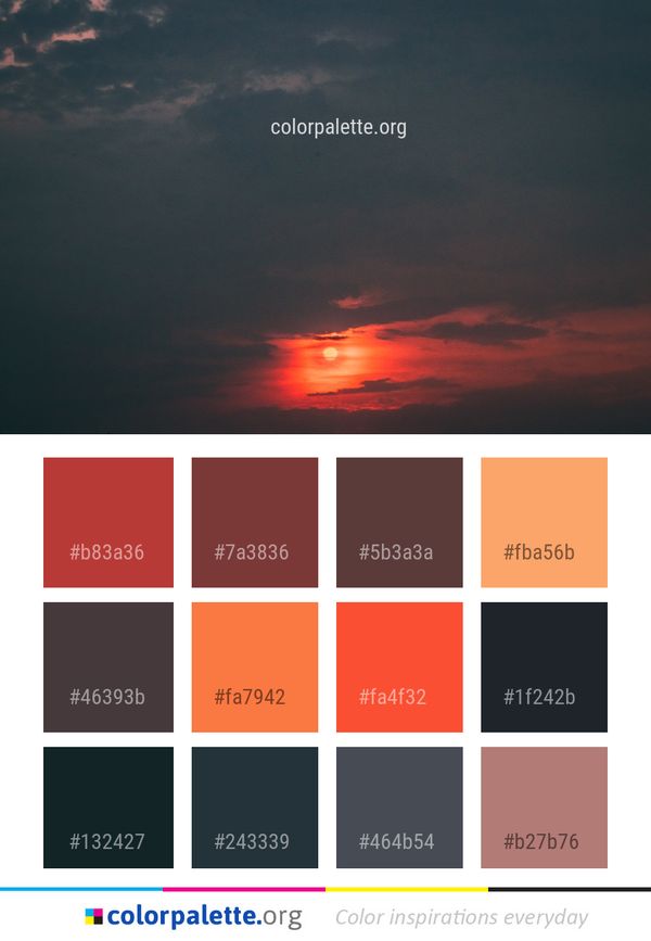 Sky Afterglow Red At Morning Color Palette