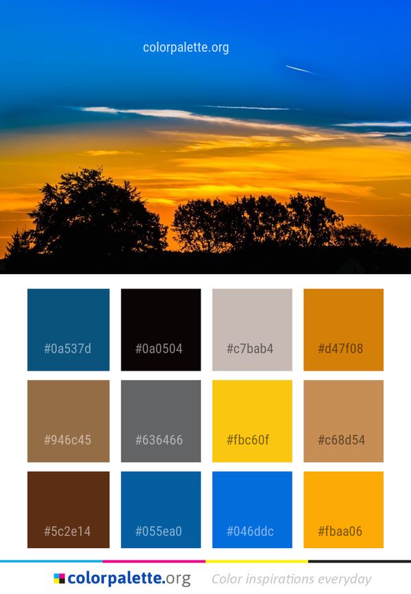 Sky Daytime Afterglow Color Palette