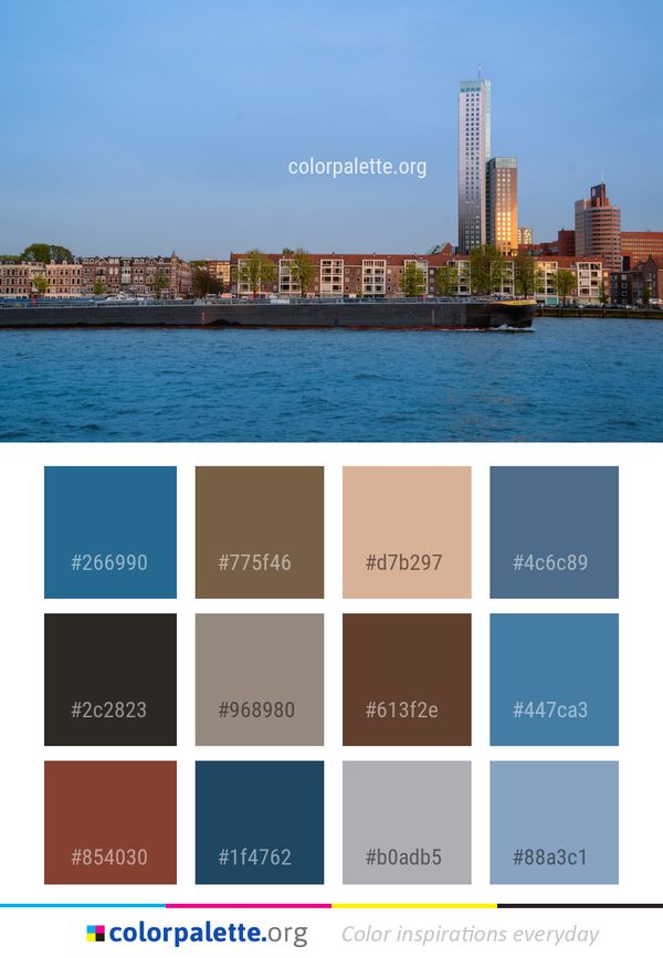 Skyline City Waterway Color Palette