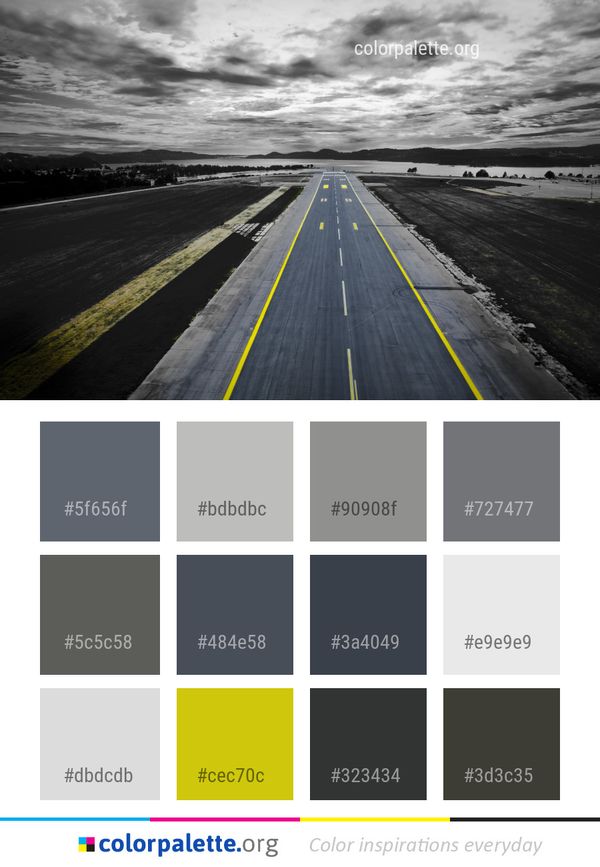 Road Sky Highway Color Palette