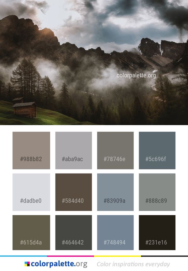 Sky Nature Mountainous Landforms Color Palette