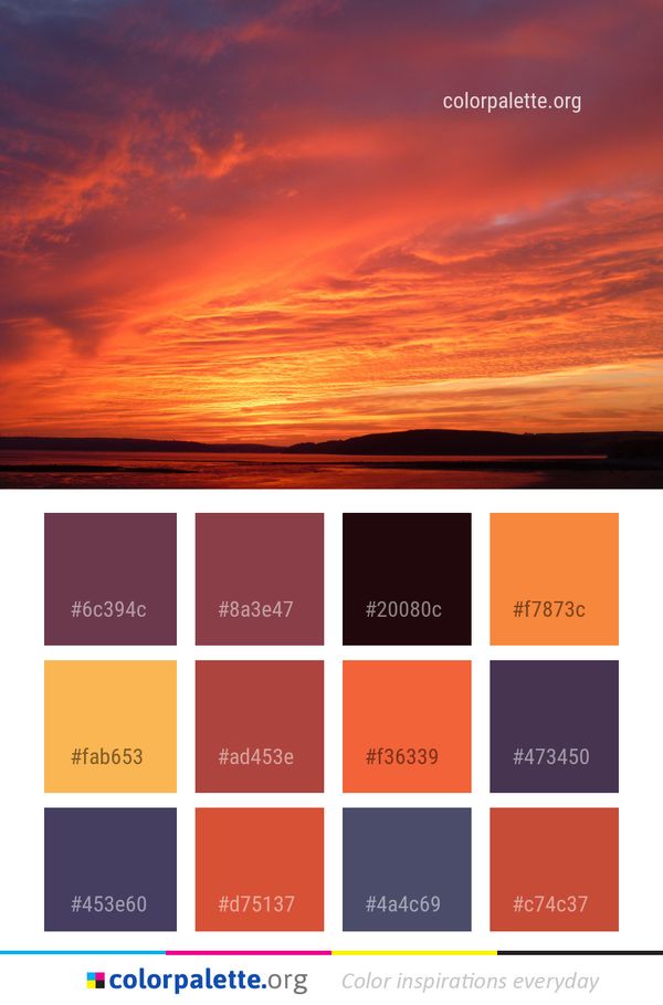 Sky Red At Morning Afterglow Color Palette