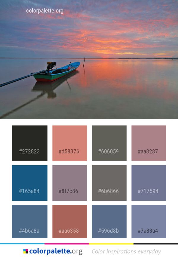 Sky Reflection Water Color Palette