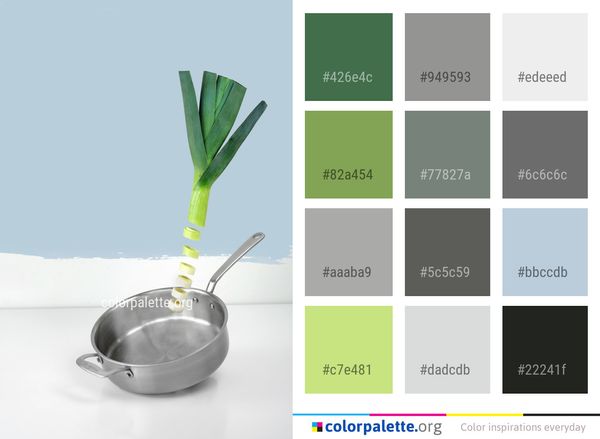 Tableware Frying Pan Cutlery Color Palette