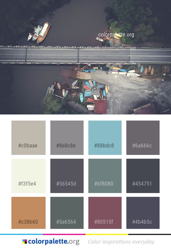 Water Road Car Color Palette