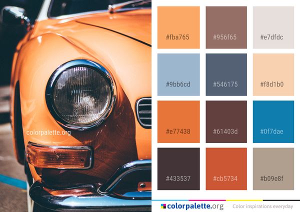 Car Motor Vehicle Automotive Lighting Color Palette