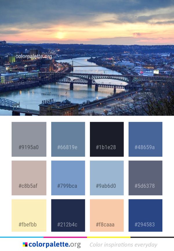 City Sky Cityscape Color Palette