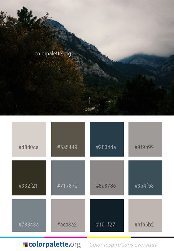 Mountainous Landforms Sky Mountain Color Palette