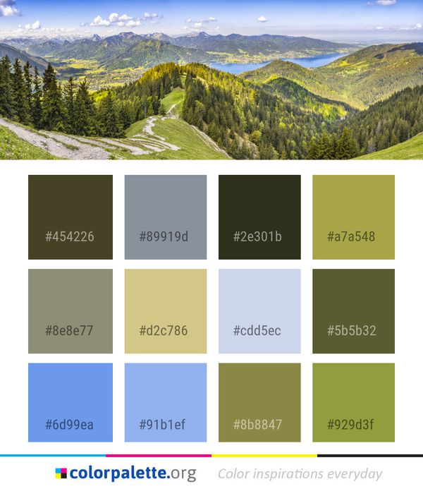 Nature Mountainous Landforms Wilderness Color Palette