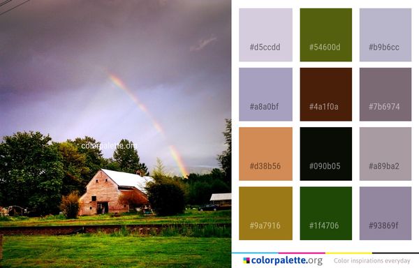 Rainbow Sky Nature Color Palette