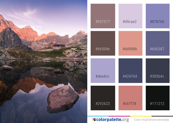 Reflection Nature Wilderness Color Palette