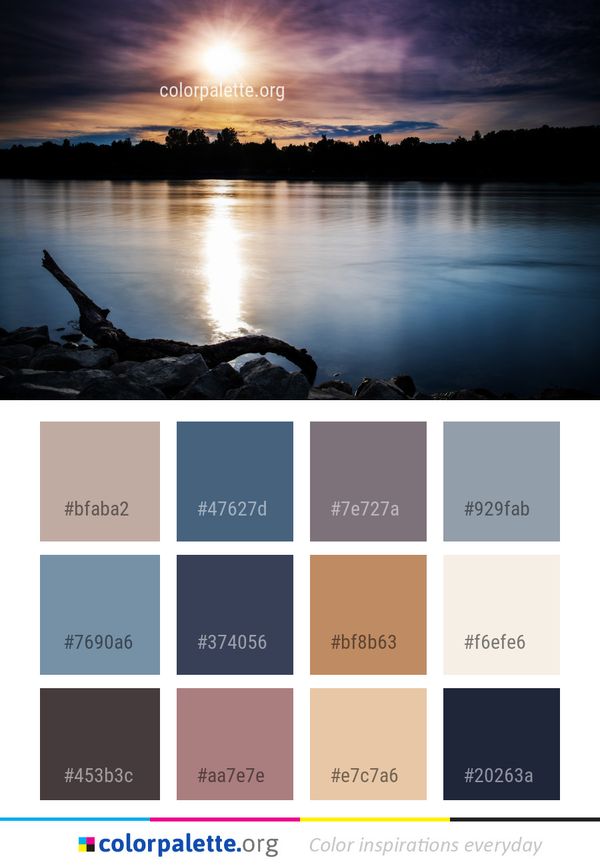 Reflection Water Sky Color Palette