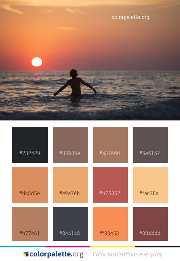 Sea Horizon Sun Color Palette