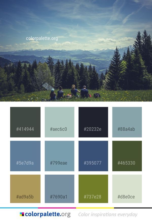 Sky Nature Mountainous Landforms Color Palette