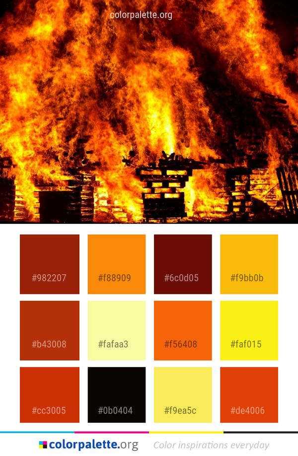 Fire Bonfire Flame Color Palette