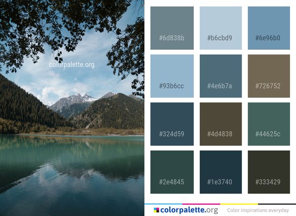 Reflection Water Nature Color Palette