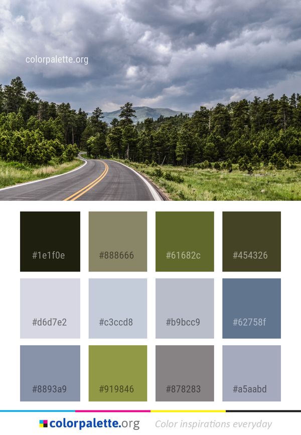 Road Cloud Sky Color Palette