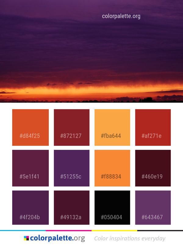 Sky Red At Morning Afterglow Color Palette