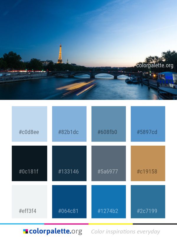 Waterway Sky Reflection Color Palette