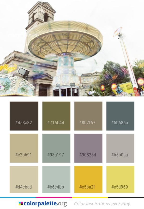 Amusement Park Landmark Tourist Attraction Color Palette