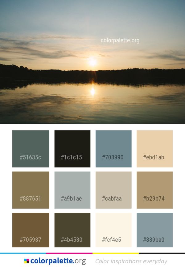 Reflection Sky Water Color Palette