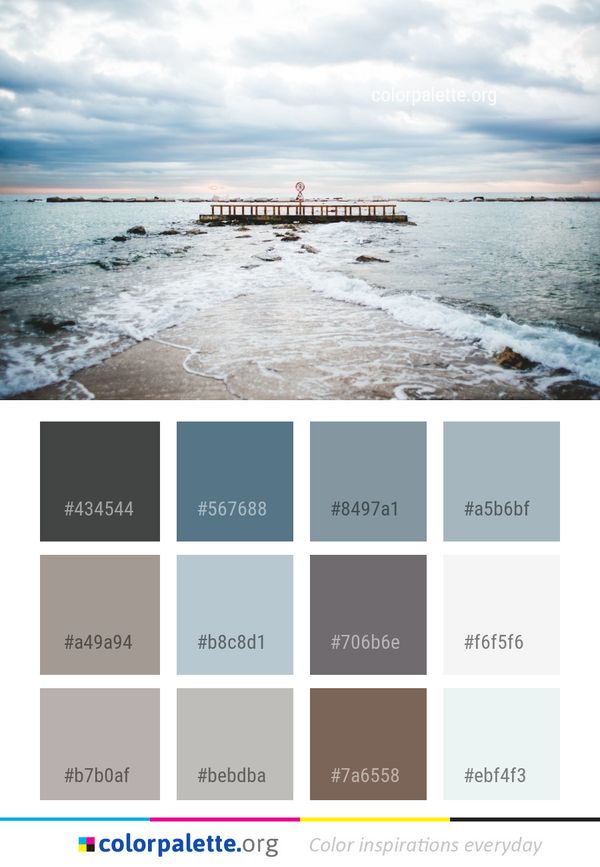 Sea Sky Cloud Color Palette
