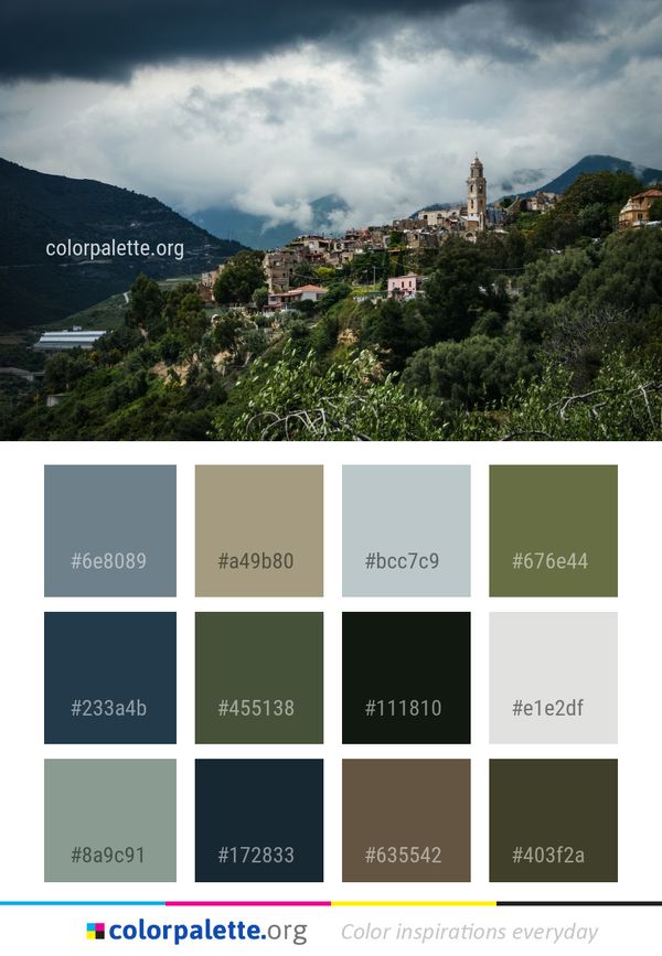 Sky Cloud Mountainous Landforms Color Palette