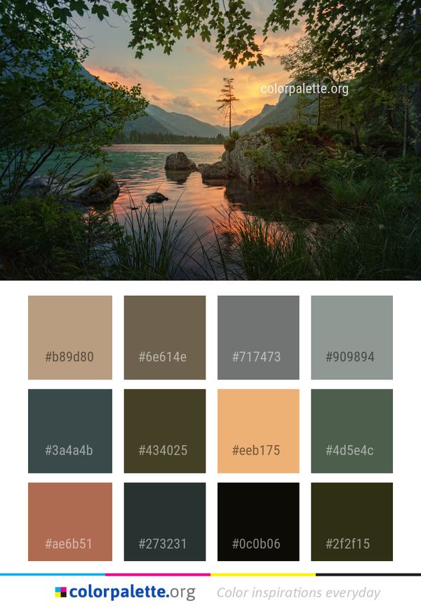 Nature Reflection Water Color Palette
