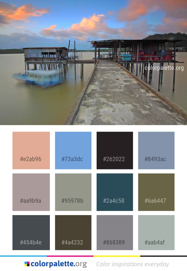 Pier Water Sky Color Palette