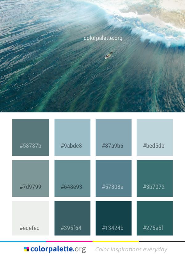 Sea Water Wave Color Palette