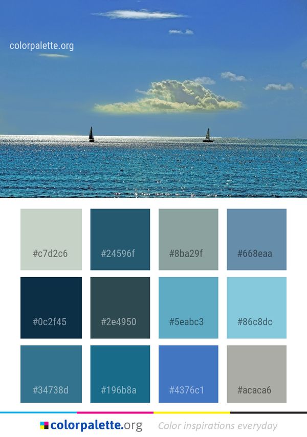 Sky Sea Waterway Color Palette