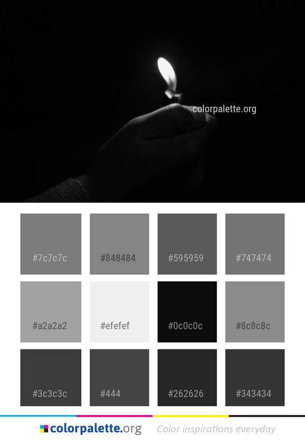 Black And White Monochrome Photography Color Palette