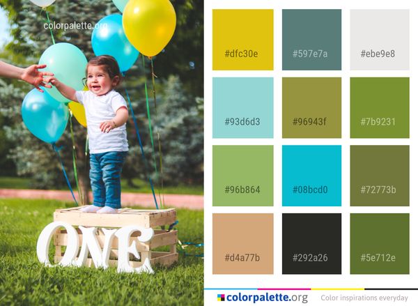 Green Child Fun Color Palette