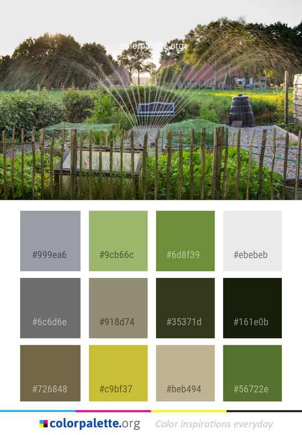 Nature Garden Plant Color Palette