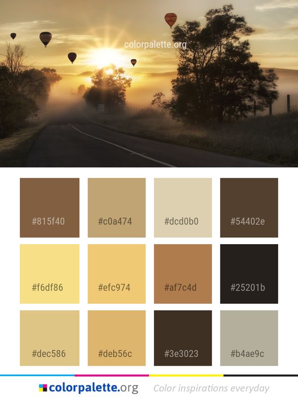 Road Sky Morning Color Palette
