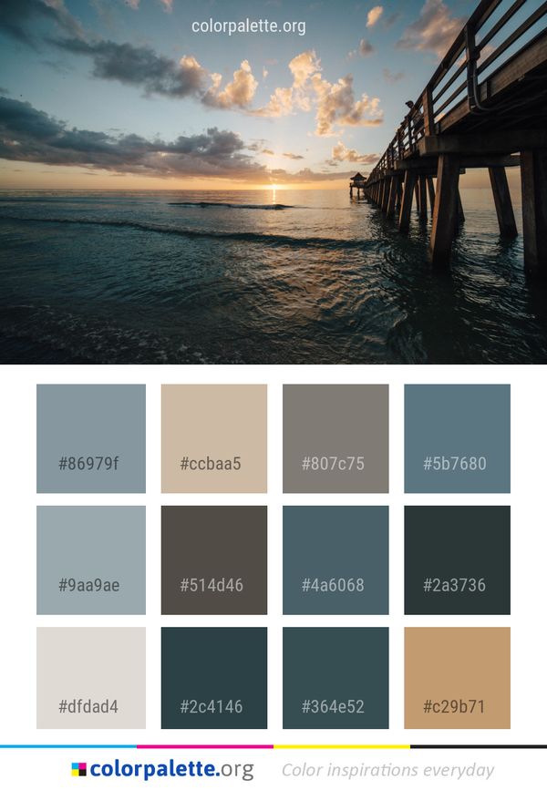 Sea Sky Body Of Water Color Palette